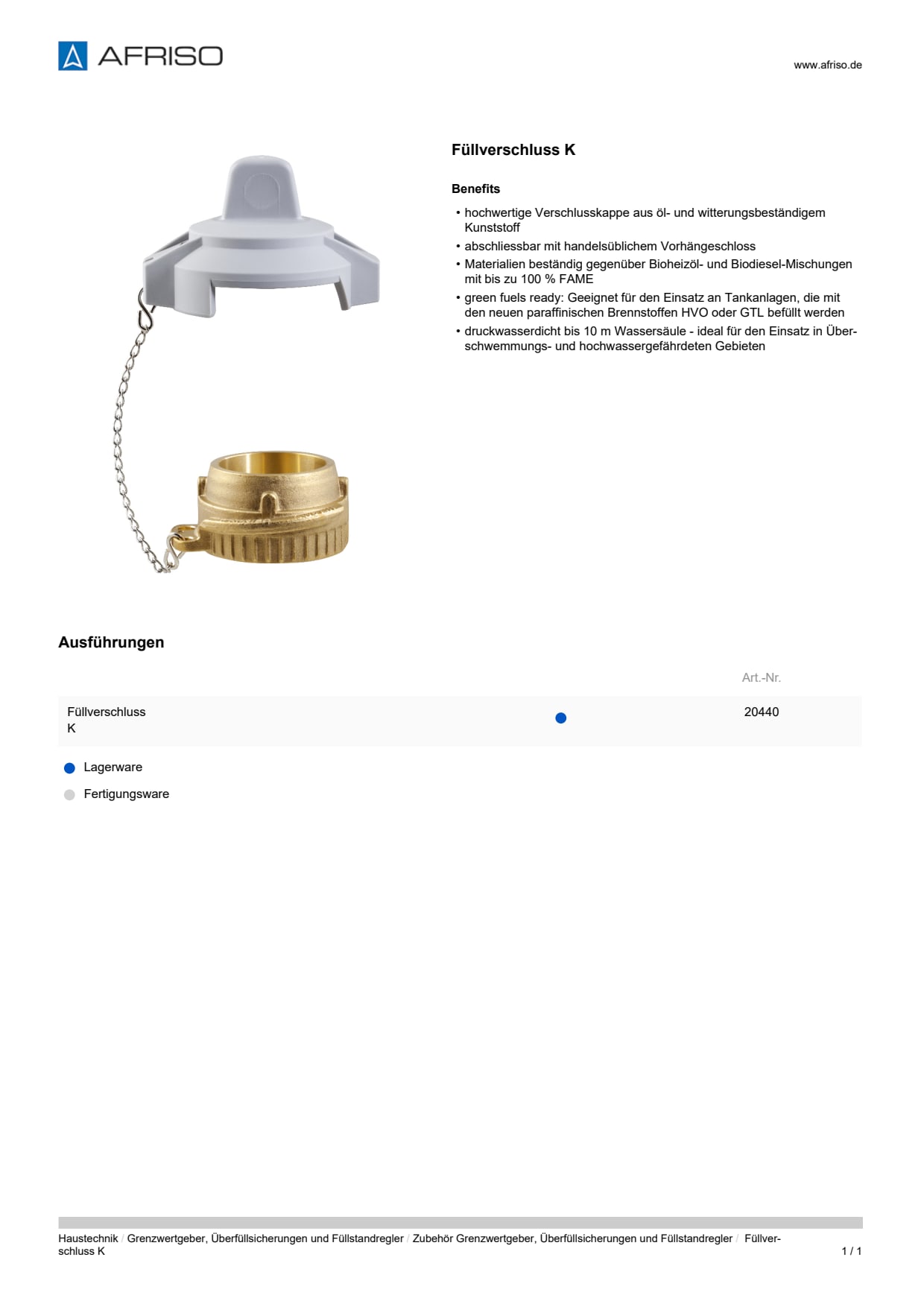 AFRISO_DATENBLATT_FUELLVERSCHLUSS-K_P31189_DEU_CHE.PDF