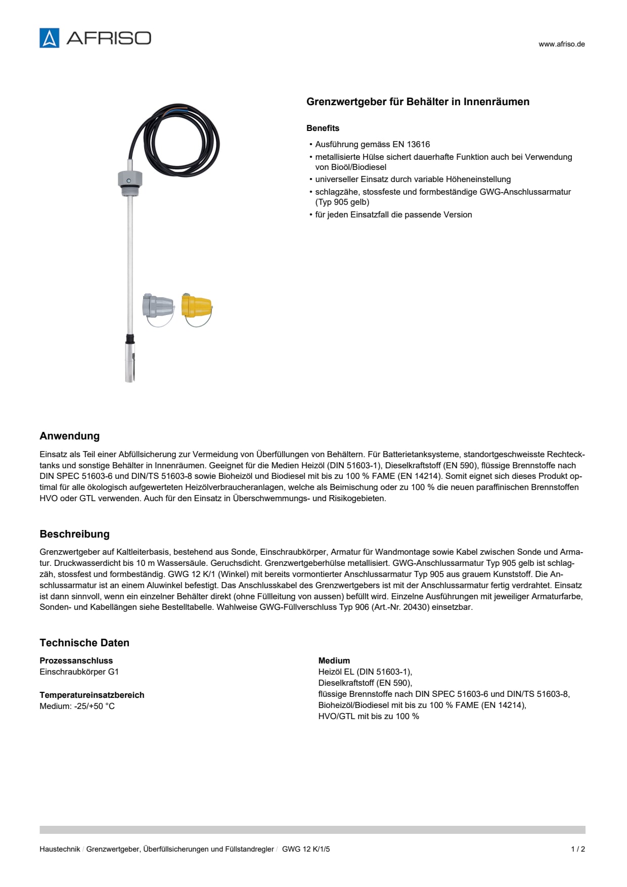 AFRISO_DATENBLATT_GRENZWERTGEBER-FUER-BEHAELTER-IN-INNENRAEUMEN_GWG-12-K-1-5_P31131_DEU_CHE.PDF