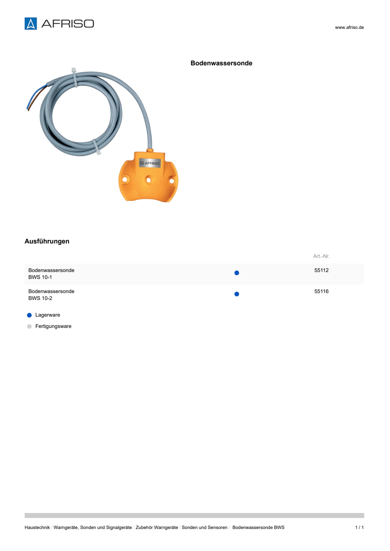 AFRISO_DATENBLATT_BODENWASSERSONDE-BWS_P31331_DEU_CHE.PDF
