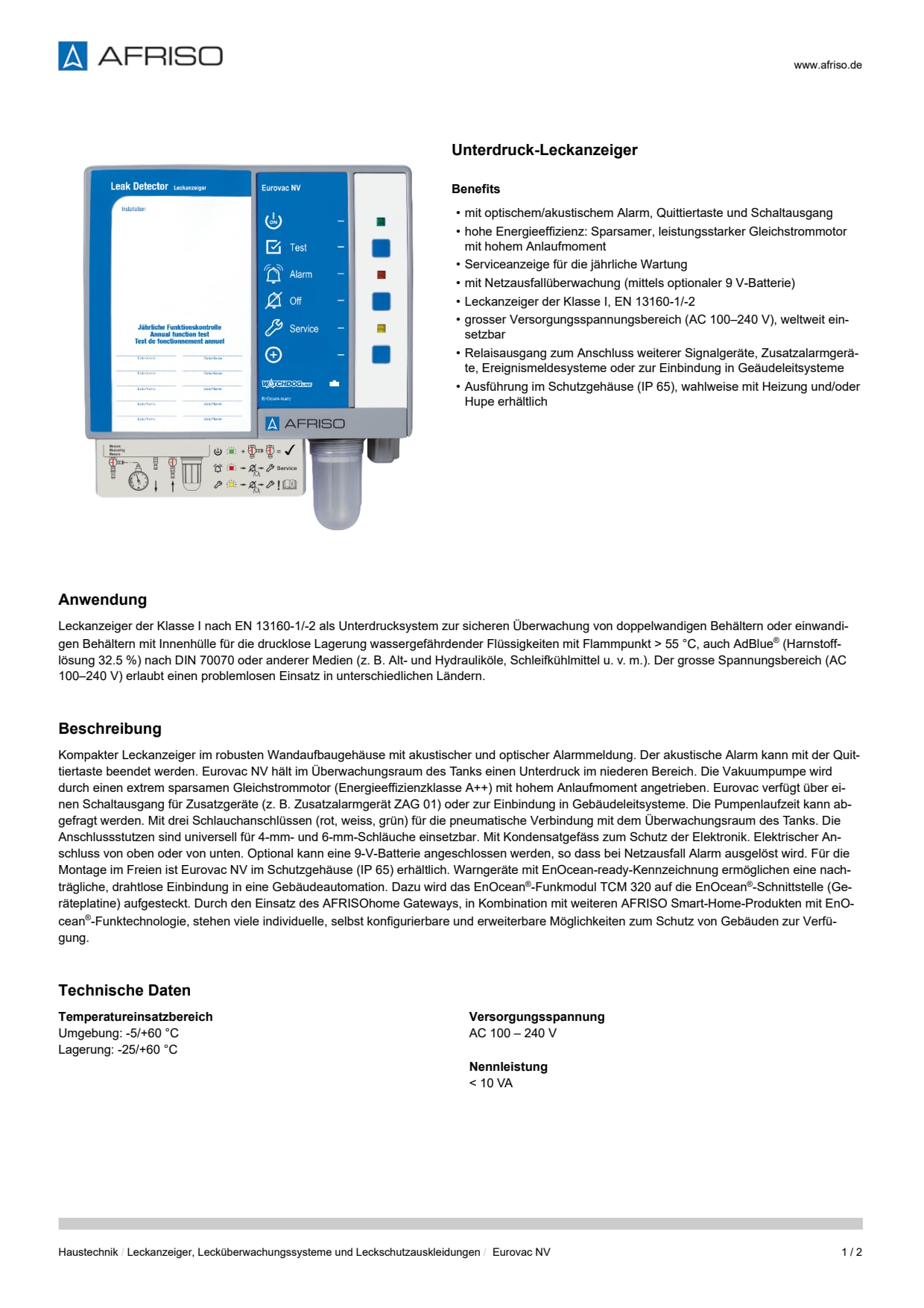 AFRISO_DATENBLATT_UNTERDRUCK-LECKANZEIGER_EUROVAC-NV_P31261_DEU_CHE.PDF