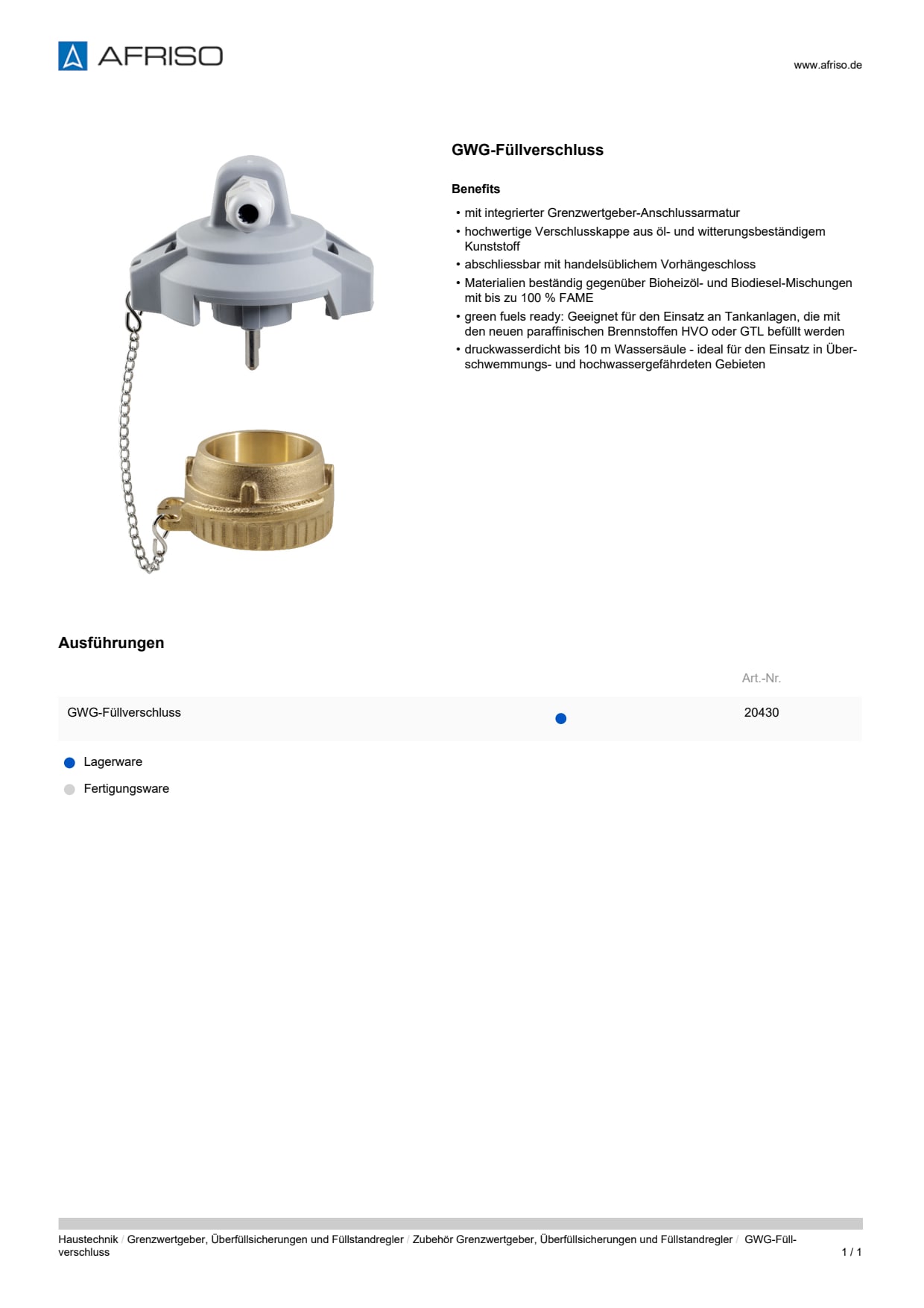 AFRISO_DATENBLATT_GWG-FUELLVERSCHLUSS_P31191_DEU_CHE.PDF