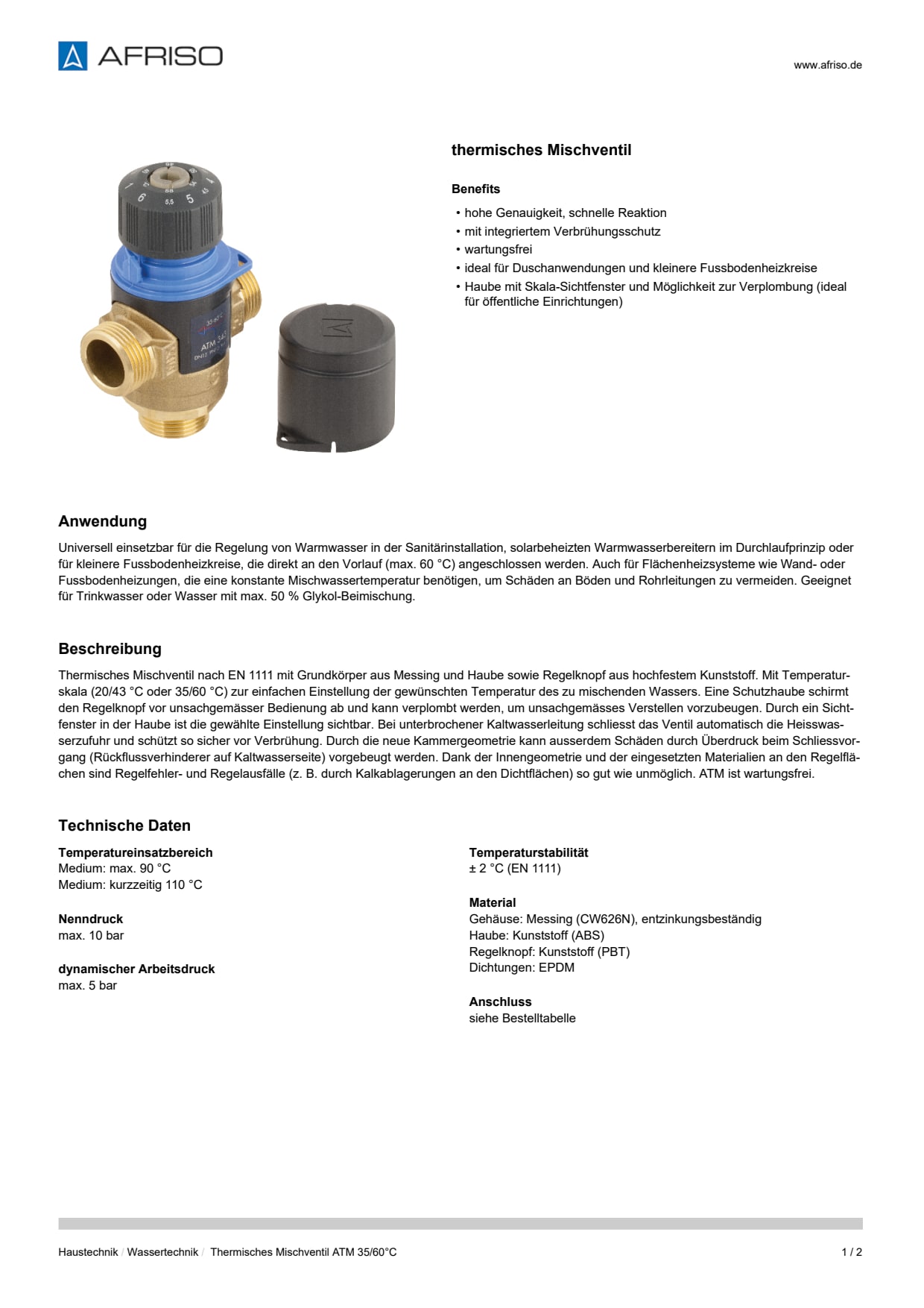 AFRISO_DATENBLATT_THERMISCHES-MISCHVENTIL-ATM-35-60GRADC_P31906_DEU_CHE.PDF