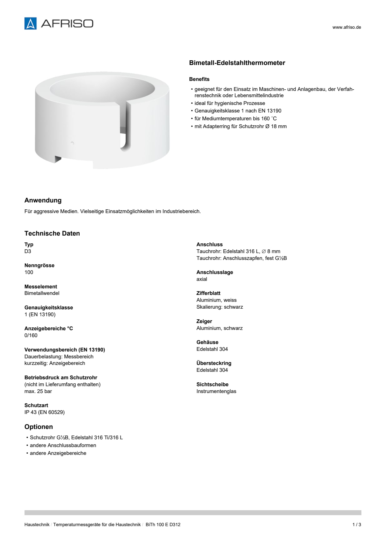 AFRISO_DATENBLATT_BIMETALL-EDELSTAHLTHERMOMETER_BITH-100-E-D312_P55556_DEU_CHE.PDF