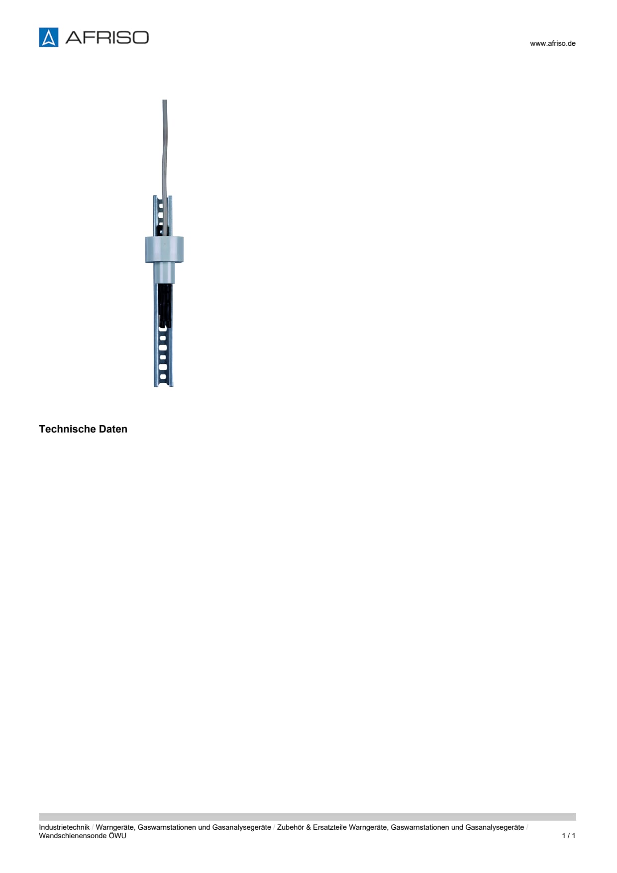 AFRISO_DATENBLATT_WANDSCHIENENSONDE-OEWU_P62165_DEU_CHE.PDF