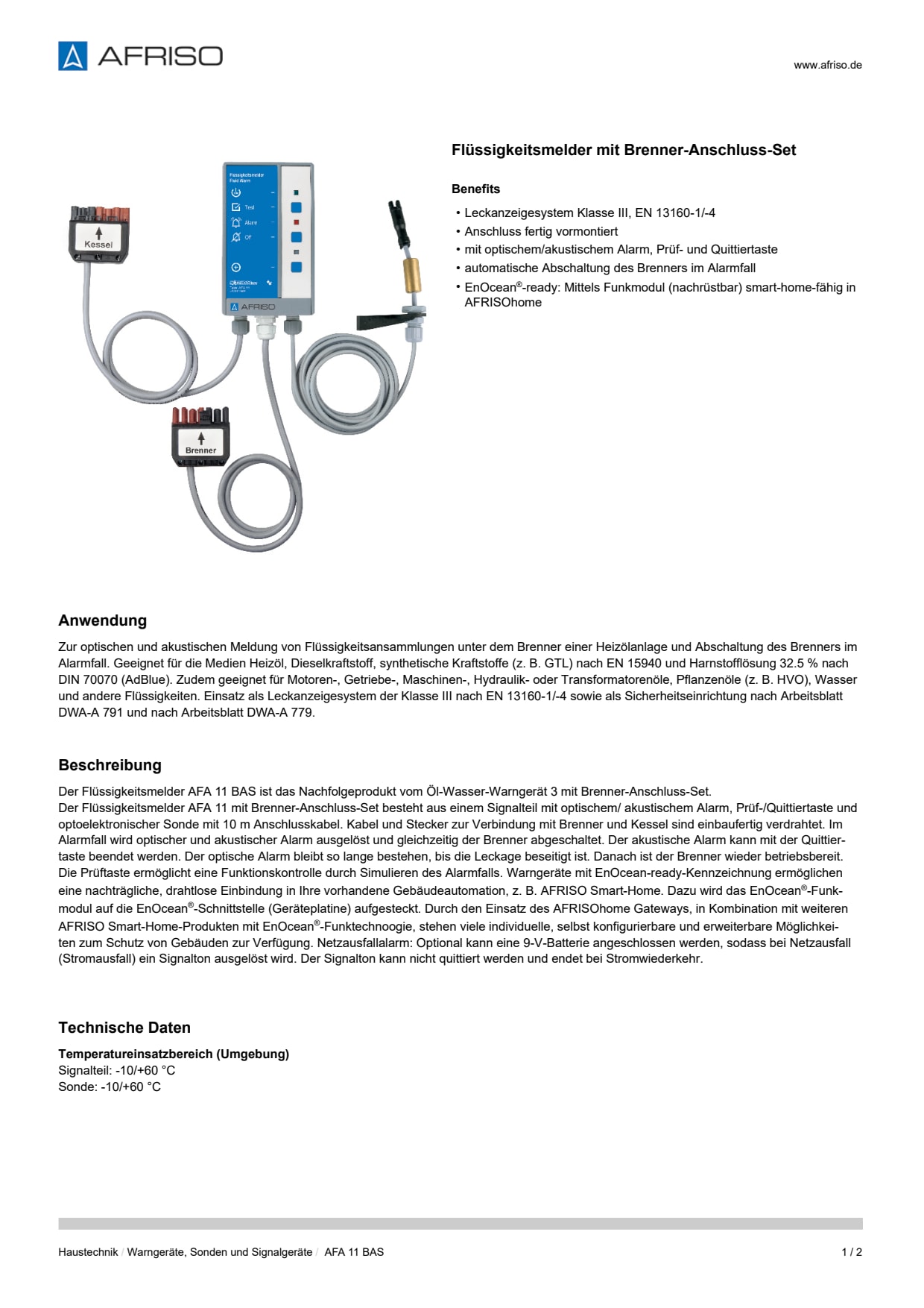 AFRISO_DATENBLATT_FLUESSIGKEITSMELDER-MIT-BRENNER-ANSCHLUSS-SET_AFA-11-BAS_P61735_DEU_CHE.PDF
