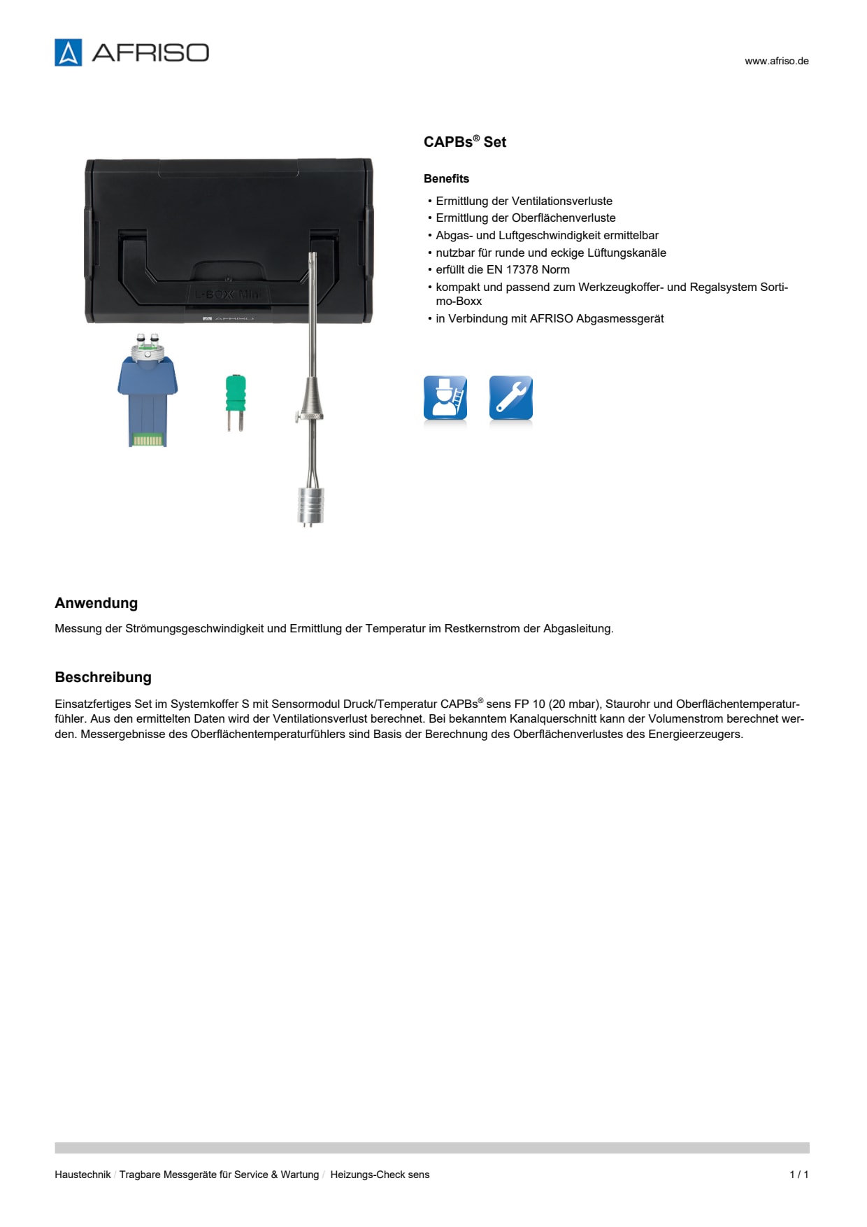 AFRISO_DATENBLATT_CAPBS-SET_HEIZUNGS-CHECK-SENS_P78337_DEU_CHE.PDF