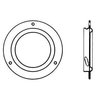  3-Lochfrontflansch (Bajonett)  Edelstahl 304 poliert NG 100 zur werkseitigen Montage