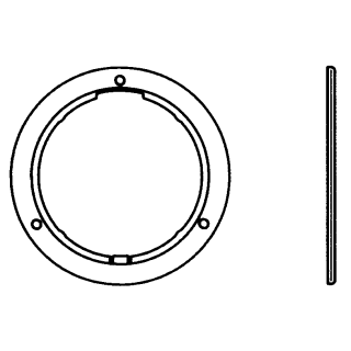 3-Lochfrontflansch Kst schwarz