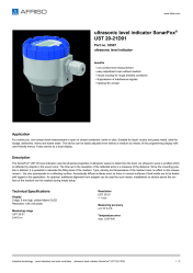 AFRISO_ULTRASONIC-LEVEL-INDICATOR-SONARFOX--UST-20-21D01-ULTRASONIC-LEVEL-INDICATOR_33557_ENG_GBR.PDF