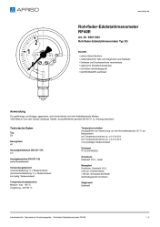 AFRISO_ROHRFEDER-EDELSTAHLMANOMETER-RF40E-ROHRFEDER-EDELSTAHLMANOMETER-TYP-D3_85011302_DEU_CHE.PDF