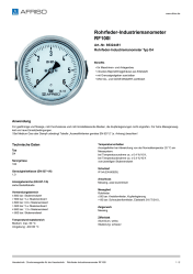 AFRISO_ROHRFEDER-INDUSTRIEMANOMETER-RF100I-ROHRFEDER-INDUSTRIEMANOMETER-TYP-D4_85324451_DEU_CHE.PDF