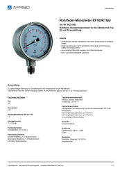 AFRISO_ROHRFEDER-MANOMETER-RF100KTGLY-ROHRFEDER-STANDARDMANOMETER-FUER-DIE-KAELTETECHNI_85231802_DEU_CHE.PDF