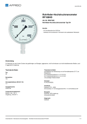 AFRISO_ROHRFEDER-HOCHDRUCKMANOMETER-RF100HD-ROHRFEDER-HOCHDRUCKMANOMETER-TYP-D4_85247402_DEU_CHE.PDF