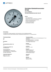 AFRISO_ROHRFEDER-EDELSTAHLMANOMETER-RF40E-ROHRFEDER-EDELSTAHLMANOMETER-TYP-D3_85023312_DEU_CHE.PDF