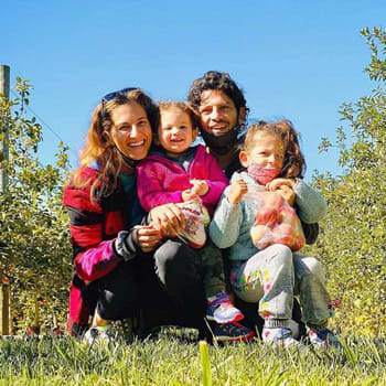 Melissa Ben-Ishay And Her Family in a Field After Apple Picking, One of Their Family Traditions Melissa Ben-Ishay And Her Family in a Field After Apple Picking, One of Their Family Traditions