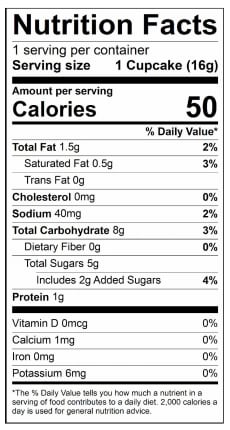 Ingredients Nutrition Facts Baked By Melissa