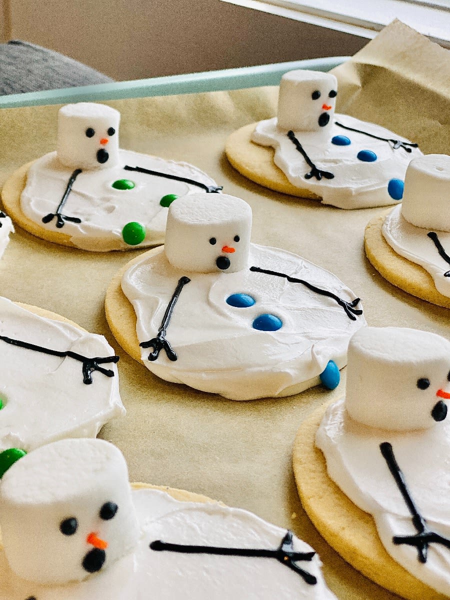 Melting Snowman Cookies Melting Snowman Cookies