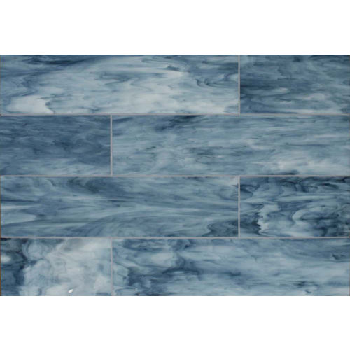 Kiss My Big Fat Glass 4" x 16" Glass Wall Tile in Miss Blu Booty