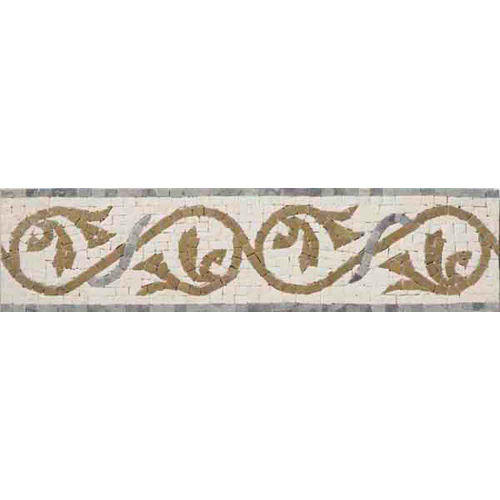 Nico Mozaics 4" x 16" Athena Honed Limestone Border in Blue
