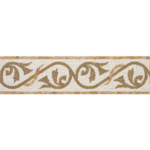 Nico Mozaics 4" x 16" Athena Honed Limestone Border in Clear Green