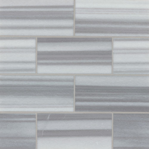 Vanity 6" x 12" Honed Marble Tile in Mamara Grey