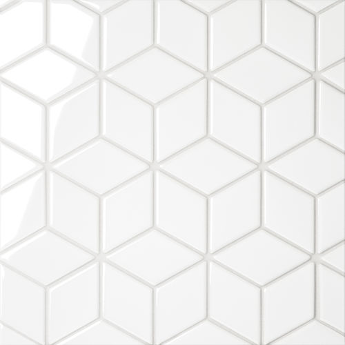 SomerTile Classico 2 Black 1.63 x 1.63 Porcelain Mosaic Tile