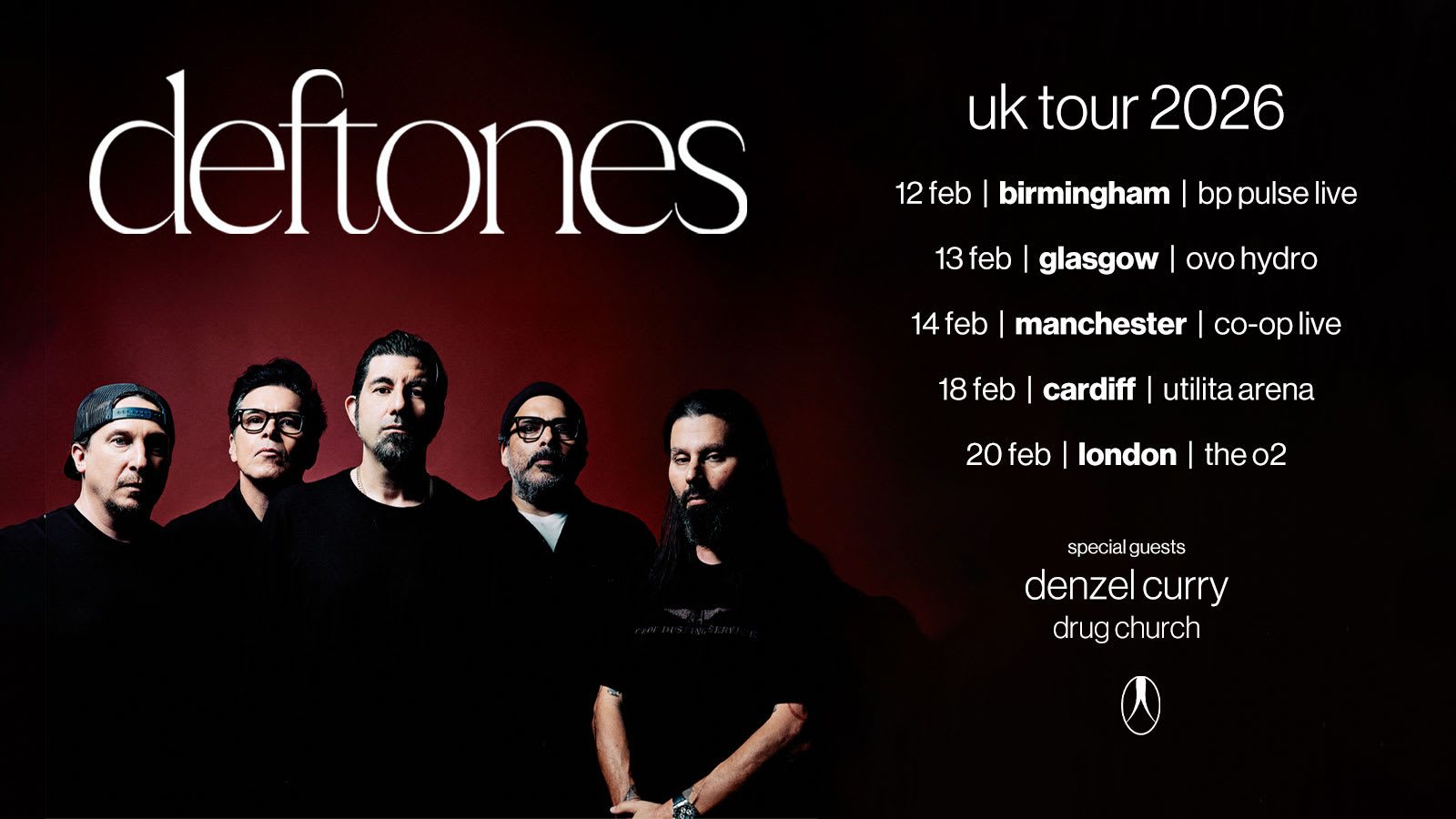  Deftones UK Tour Dates 2026 Motiv 
