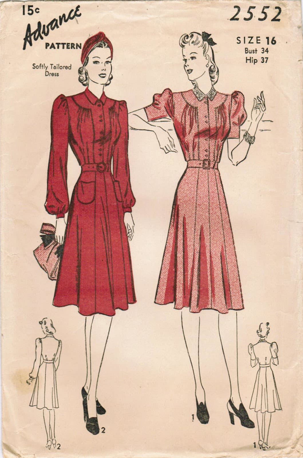 Post-war new look dress patterns 