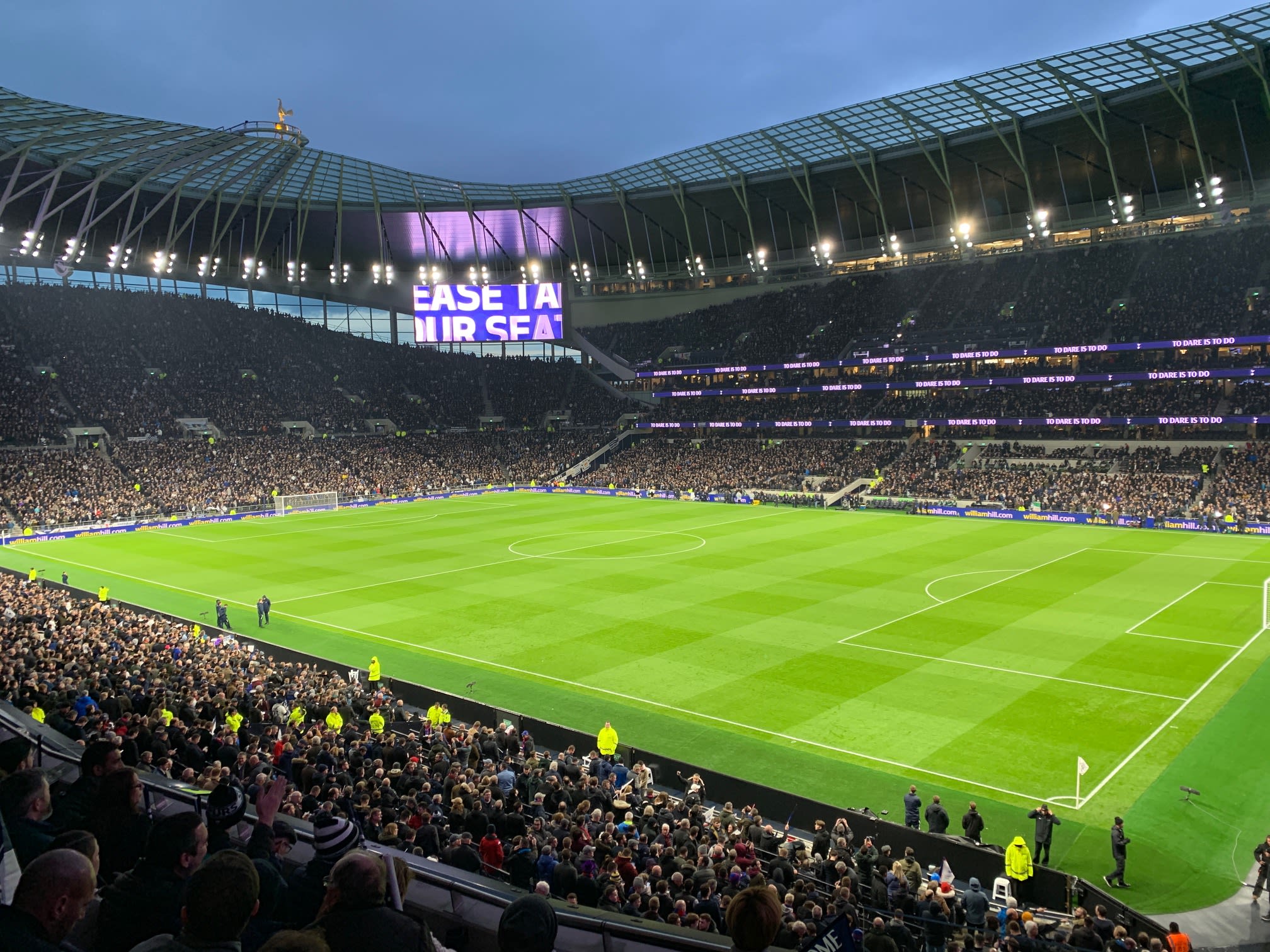 Inside a packed Tottenham Hotspur Stadium