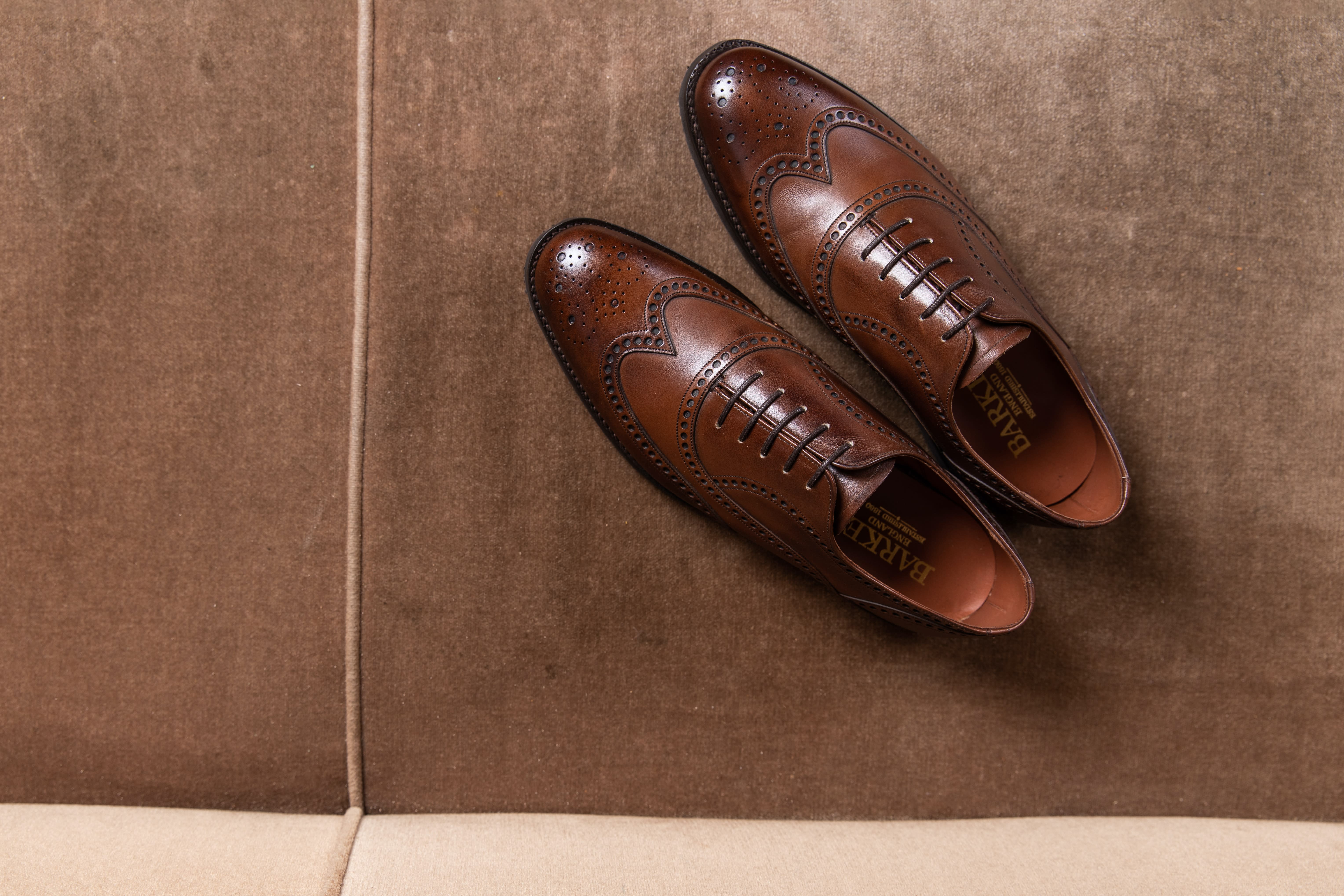 Pair of brown brogues 