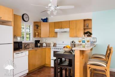 Lower-level kitchen.
