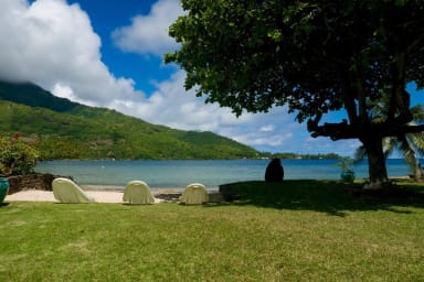 Sun chairs to enjoy the colorful beachfront
