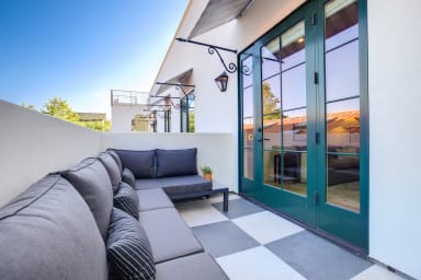Private patio with outdoor seating