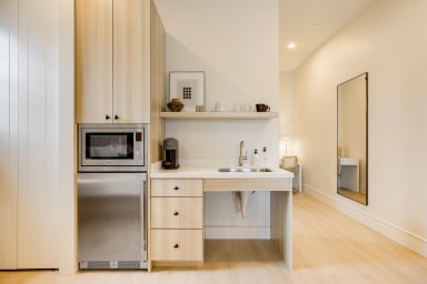 Kitchenette with Nespresso Coffee Machine and Mini Fridge - No Stove