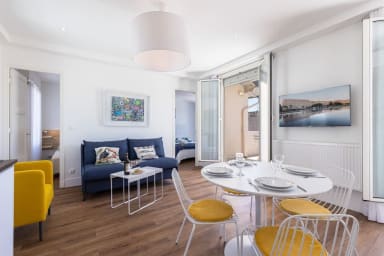 Living room with sofa bed