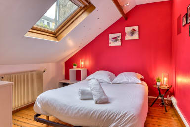 Chambre 2 avec un lit double Lit