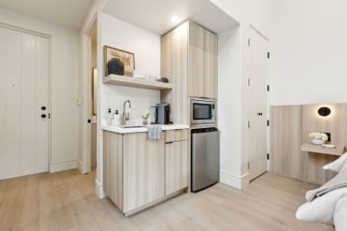 Kitchenette with Nespresso Coffee Machine and Mini Fridge - No Stove