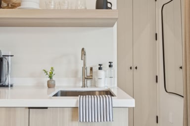 Kitchenette with Nespresso Coffee Machine and Mini Fridge - No Stove