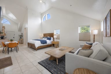 Stylish sofa with center table for a refined lounge area