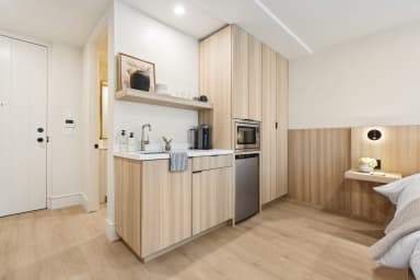 Kitchenette with Nespresso Coffee Machine and Mini Fridge - No Stove