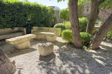A shaded place in the back garden