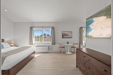 Modern studio with essentials provided for a worry-free stay.