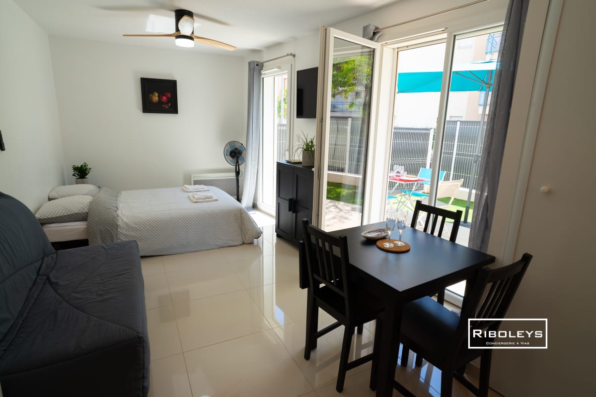  Appartement Riboleys -Superbe T1 à 100m de la plage