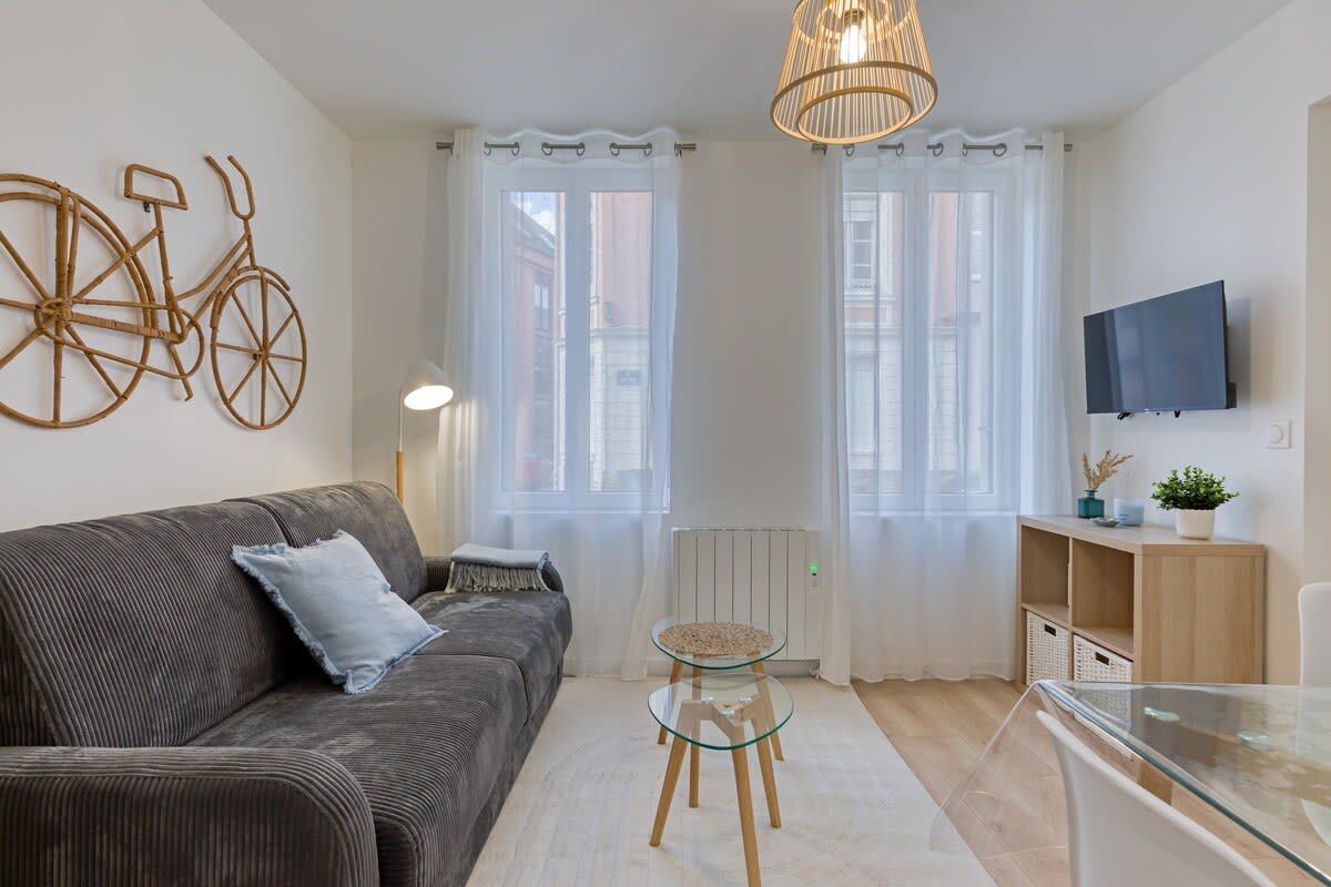  Appartement Léandre, studio entièrement rénové avec extérieur