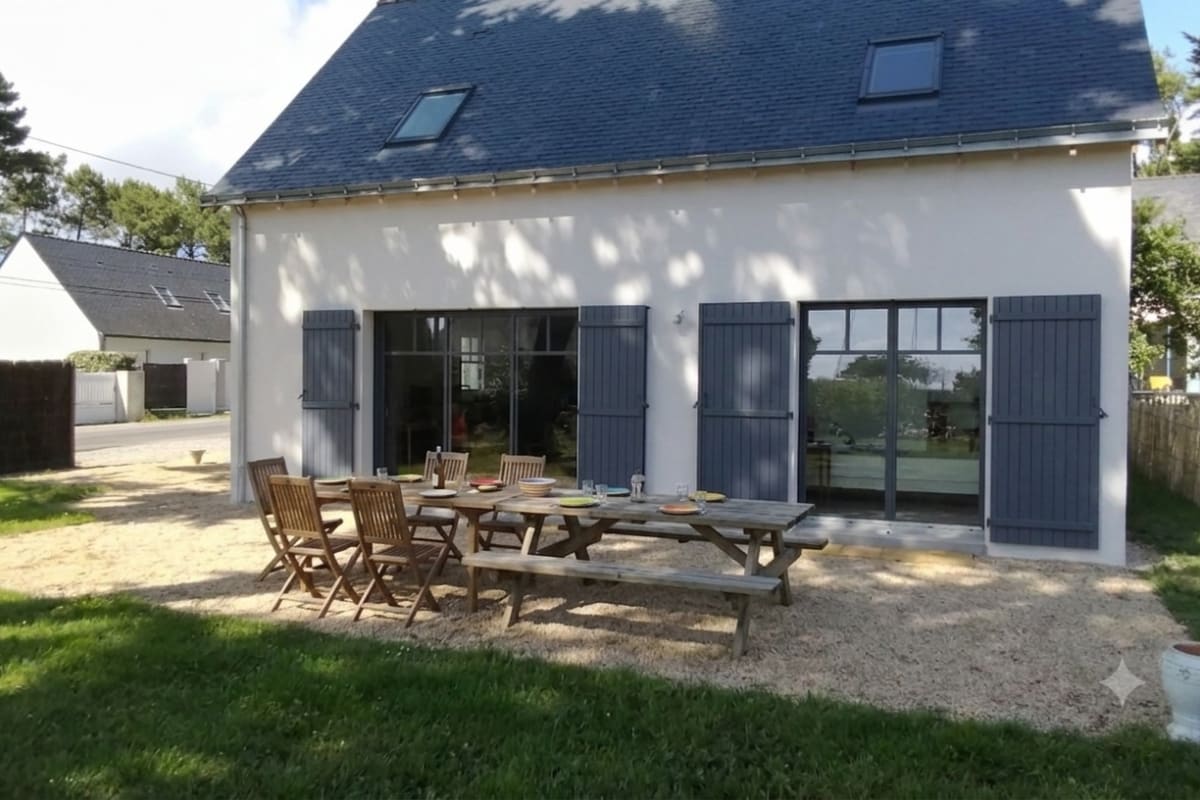 Maison neuve à 3 min plage & grand jardin