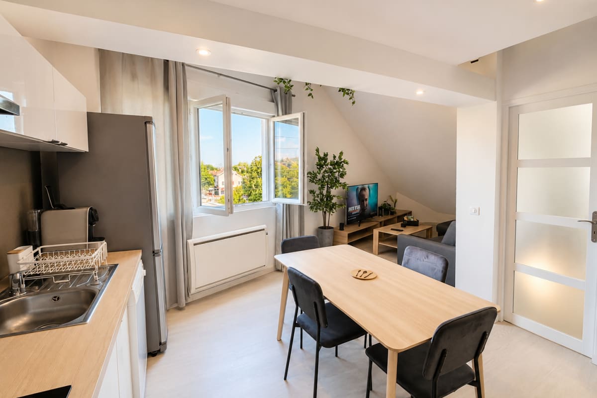 Appartement Loft - Mezzanine - Vue sur le Loing - Commerces à pied 