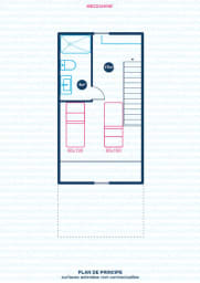 Plan au sol de Apartment en location saisonnière à Saint-Francois en Guadeloupe