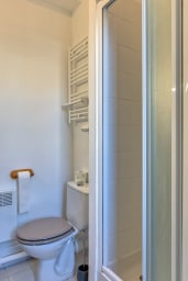 Salle de bain avec douche et WC