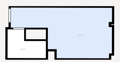 Studio floorplan 312 square feet for total