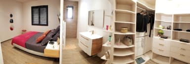 Chambre (1 )du bas adulte lit 160 avec son grand dressing et sa douche!